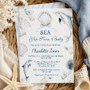 Search for seashell baby shower invitations Unique trendy funky