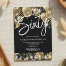 Search for gold 60th birthday invitations Script typography
