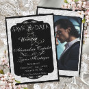 Search for embossed save the dates Black