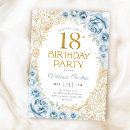 Search for light blue 18th birthday invitations Elegant