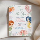 Search for mermaid 2nd birthday invitations Purple mermaid party