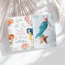 Search for mermaid 3rd birthday invitations Pearls