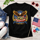 Search for red white and blue tshirts 250th anniversary