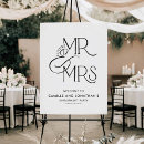 Search for mr and mrs wedding signs Black and white