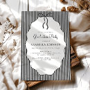 Search for black and white striped invitations Trendy
