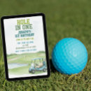 Search for golf 1st birthday invitations Blue