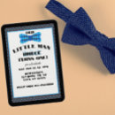 Search for little man birthday invitations Blue