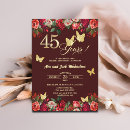 Search for red rose black and white invitations Watercolor floral