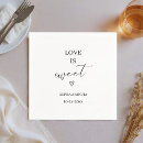 Search for love is sweet napkins Black and white