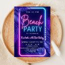 Search for neon beach invitations Tropical