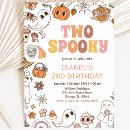 Search for two spooky birthday invitations Trick or treat