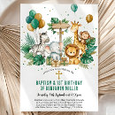 Search for 1st birthday baptism invitations Greenery