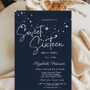 Search for navy blue sweet 16 invitations Stars