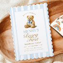 Search for teddy bear 1st birthday invitations Beary first birthday