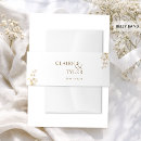 Search for gold foil wedding invitation belly bands Typography