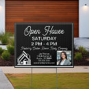 Search for open house signs Black white