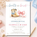 Search for brown gender reveal invitations Pink or blue