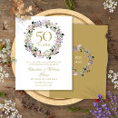 Search for flower 50th anniversary invitations Vow renewal