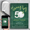 Search for golf 50th birthday invitations Green