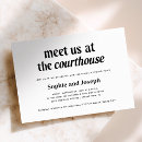 Search for elopement wedding invitations Black and white