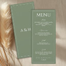 Search for elegant wedding menus Sage green