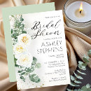Search for white rose bridal shower invitations Bride