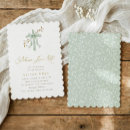 Search for green baptism invitations Botanical