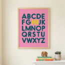 Search for pink alphabet letter posters Modern