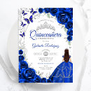 Search for royal blue silver quinceanera invitations 15th birthday