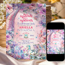 Search for mermaid 4th birthday invitations Glitter