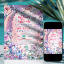 Search for digital mermaid birthday invitations Rainbow