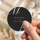 Search for monogram wedding stickers Chic