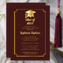 Search for maroon and gold graduation invitations College