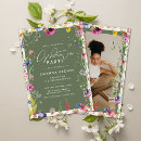 Search for rustic graduation invitations Botanical floral garden party