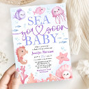 Search for purple and teal baby shower invitations Under the sea