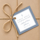 Search for dusty blue favor tags First holy communion
