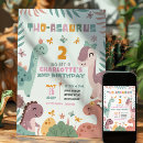 Search for dinosaur 2nd birthday invitations Dinomite party