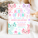 Search for axolotl birthday invitations Alotl fun birthday