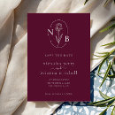 Search for burgundy wedding save the dates Modern