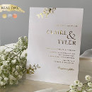 Search for typography wedding invitations Gold foil