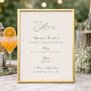 Search for open bar reception party drink menus Minimalist
