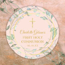 Search for first communion stickers Blush pink