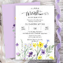 Search for purple and yellow baby shower invitations A little wildflower