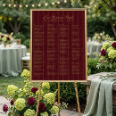 Search for burgundy wedding seating charts Simple minimalist
