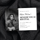 Search for recital invitations Black and white
