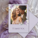 Search for purple wedding thank you cards Floral flowers