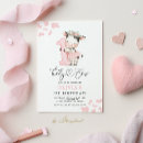 Search for highland cow 1st birthday invitations Pink