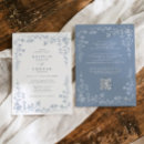 Search for vintage floral wedding invitations Dusty blue