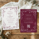Search for wine wedding invitations Burgundy