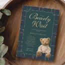 Search for cute teddy bear baby shower invitations Rustic